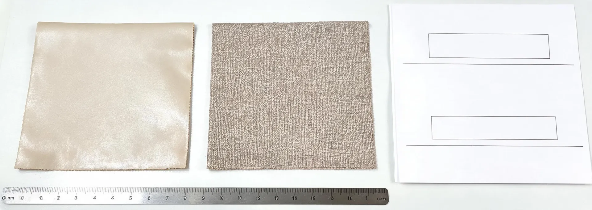 Textile specification sheet and test method labels